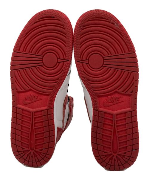 NIKE（ナイキ）NIKE (ナイキ) AIR JORDAN 1 RETRO HIGH OG GS WHITE/UNIVERSITY RED-BLACK サイズ:23㎝の古着・服飾アイテム