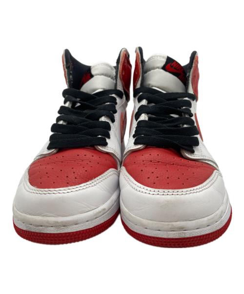NIKE（ナイキ）NIKE (ナイキ) AIR JORDAN 1 RETRO HIGH OG GS WHITE/UNIVERSITY RED-BLACK サイズ:23㎝の古着・服飾アイテム