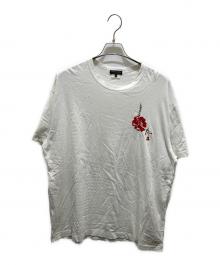 COMME des GARCONS HOMME PLUS（コムデギャルソンオムプリュス）の古着「フラワーエンブロイダリーTシャツ」｜ホワイト