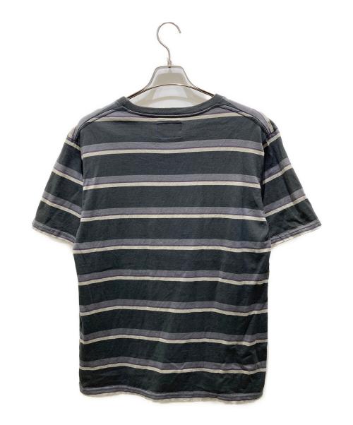 THE NORTHFACE PURPLELABEL（ザ・ノースフェイス パープルレーベル）THE NORTHFACE PURPLELABEL (ザ・ノースフェイス パープルレーベル) striped H/S Logo Tee グレー サイズ:Lの古着・服飾アイテム
