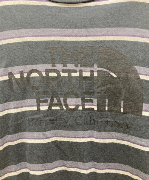 THE NORTHFACE PURPLELABEL（ザ・ノースフェイス パープルレーベル）THE NORTHFACE PURPLELABEL (ザ・ノースフェイス パープルレーベル) striped H/S Logo Tee グレー サイズ:Lの古着・服飾アイテム