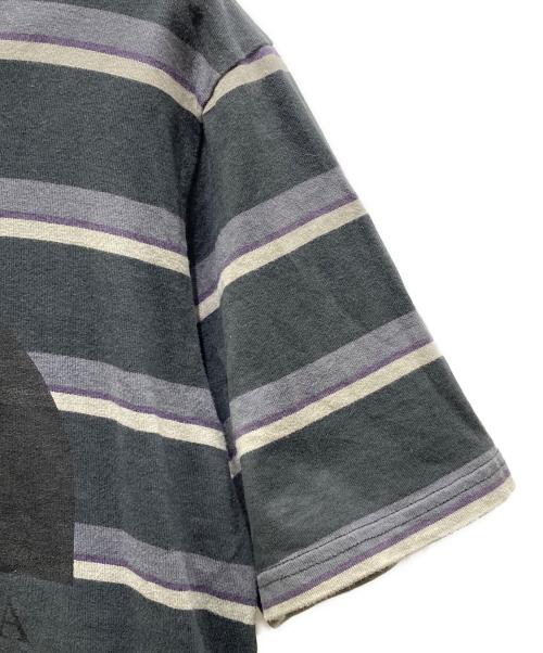 THE NORTHFACE PURPLELABEL（ザ・ノースフェイス パープルレーベル）THE NORTHFACE PURPLELABEL (ザ・ノースフェイス パープルレーベル) striped H/S Logo Tee グレー サイズ:Lの古着・服飾アイテム