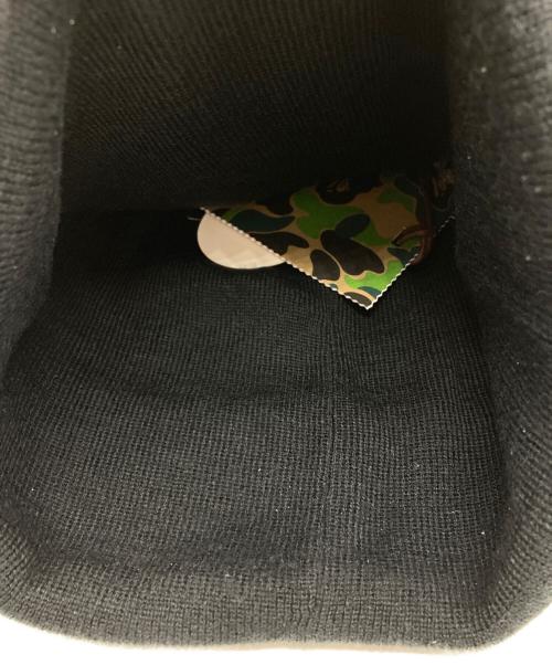 BAPE BY A BATHING APE（ベイプバイアベイシングエイプ）BAPE BY A BATHING APE (ベイプバイアベイシングエイプ) EMOTIONALLY UNAVAILABLE (エモーショナリー・アンアベイラブル) EU MILO BEANIE ブラック 未使用品の古着・服飾アイテム
