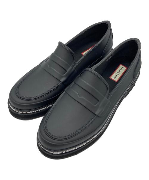 HUNTER（ハンター）HUNTER (ハンター) W REFINED STITCH PENNY LOAFER ブラック サイズ:39の古着・服飾アイテム