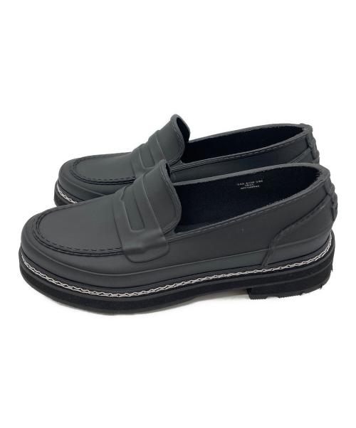 HUNTER（ハンター）HUNTER (ハンター) W REFINED STITCH PENNY LOAFER ブラック サイズ:39の古着・服飾アイテム