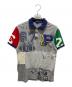POLO RALPH LAUREN（ポロ・ラルフローレン）の古着「パッチワークデザインポロシャツ」｜グレー