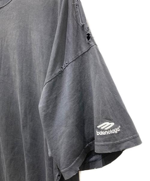 BALENCIAGA（バレンシアガ）BALENCIAGA (バレンシアガ) OVERSIZED REPAIRED T-SHIRT ブラック サイズ:4の古着・服飾アイテム