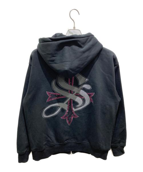 SUPPLIER（サプライヤー）SUPPLIER (サプライヤー) Outline Cross Zip Hoodie ブラック サイズ:Sの古着・服飾アイテム