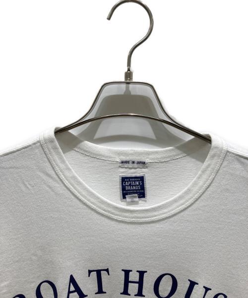 BOAT HOUSE（ボート ハウス）BOAT HOUSE (ボート ハウス) プリントTシャツ ホワイト サイズ:3の古着・服飾アイテム