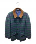 BROOKS BROTHERSブルックスブラザーズ）の古着「ウールチェックコート」｜ネイビー