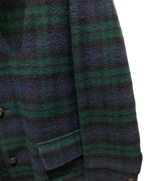 BROOKS BROTHERS（ブルックスブラザーズ）BROOKS BROTHERS (ブルックスブラザーズ) ウールチェックコート ネイビー サイズ:Lの古着・服飾アイテム