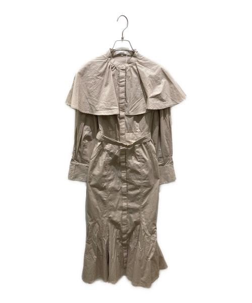rienda（リエンダ）rienda (リエンダ) ケープマーメイドワンピース ベージュ サイズ:Sの古着・服飾アイテム