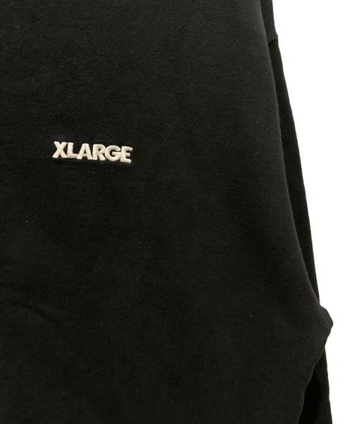 X-LARGE（エクストララージ）X-LARGE (エクストララージ) 刺繍ロゴクルーネックスウェット ブラック サイズ:Lの古着・服飾アイテム