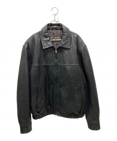 中古・古着通販】Columbia (コロンビア) レザージャケット ブラック