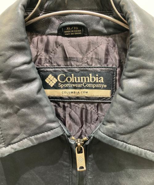 Columbia（コロンビア）Columbia (コロンビア) レザージャケット ブラック サイズ:XLの古着・服飾アイテム