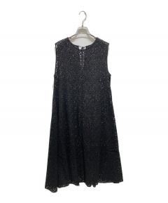 中古・古着通販】HYKE (ハイク) ノースリーブワンピース ネイビー