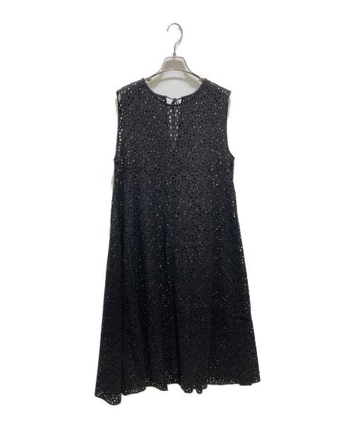 SHIPS for women（シップスフォーウーマン）SHIPS for women (シップスフォーウーマン) エンブロイダリーワンピース ブラック サイズ:記載無しの為実寸参照の古着・服飾アイテム