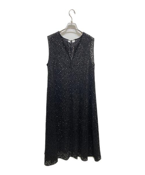 SHIPS for women（シップスフォーウーマン）SHIPS for women (シップスフォーウーマン) エンブロイダリーワンピース ブラック サイズ:記載無しの為実寸参照の古着・服飾アイテム