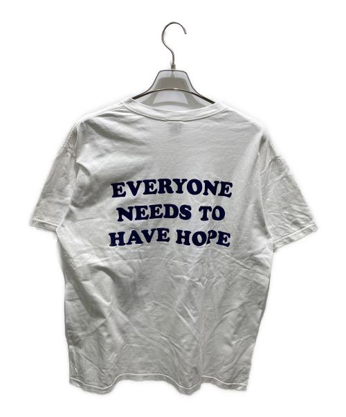 PEANUTS（ピーナッツ）PEANUTS (ピーナッツ) フロッキープリントTシャツ ホワイト サイズ:Ｌの古着・服飾アイテム