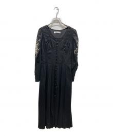 HER LIP TO（ハーリップトゥ）の古着「Jacaranda Linen-Blend Dress」｜ブラック