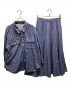 ARPEGE STORYアルページュストーリー）の古着「デニムシャツセットアップ」｜インディゴ