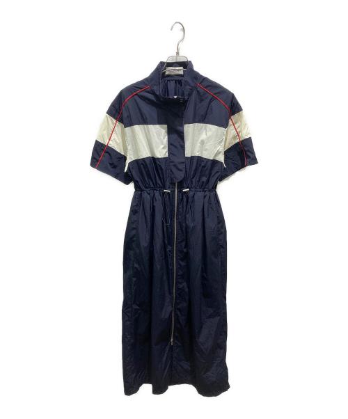 Lily Brown（リリーブラウン）Lily Brown (リリーブラウン) トラックジャンパーワンピース ネイビー サイズ:Fの古着・服飾アイテム