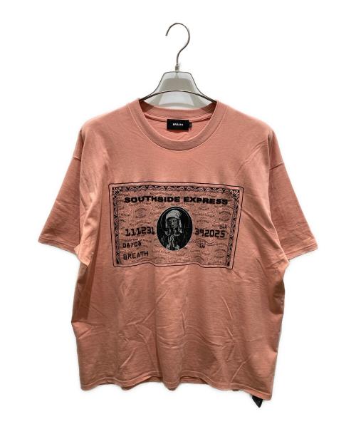 BREATH（ブレス）BREATH (ブレス) BLACK CARD TEE オレンジ サイズ:XLの古着・服飾アイテム