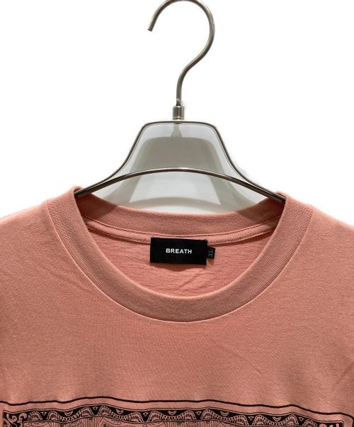 BREATH（ブレス）BREATH (ブレス) BLACK CARD TEE オレンジ サイズ:XLの古着・服飾アイテム