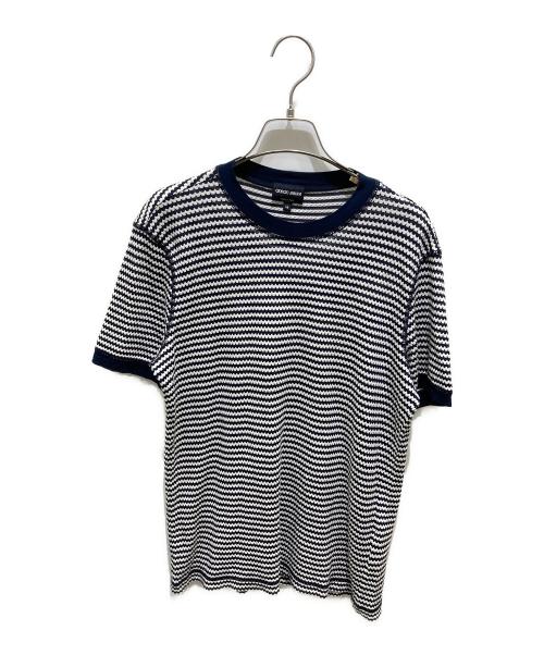 GIORGIO ARMANI（ジョルジョアルマーニ）GIORGIO ARMANI (ジョルジョアルマーニ) 半袖カットソー ネイビー サイズ:48の古着・服飾アイテム