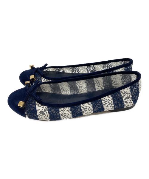 LOUIS VUITTON（ルイ ヴィトン）LOUIS VUITTON (ルイ ヴィトン) レースパンプス ネイビー サイズ:37Mの古着・服飾アイテム