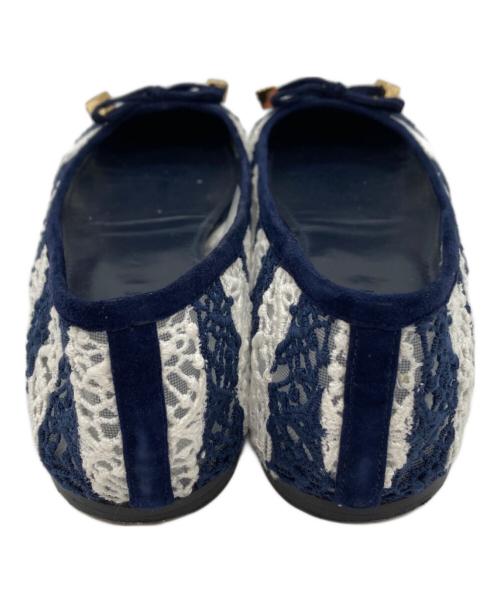 LOUIS VUITTON（ルイ ヴィトン）LOUIS VUITTON (ルイ ヴィトン) レースパンプス ネイビー サイズ:37Mの古着・服飾アイテム