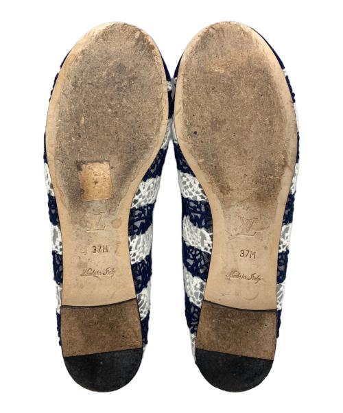 LOUIS VUITTON（ルイ ヴィトン）LOUIS VUITTON (ルイ ヴィトン) レースパンプス ネイビー サイズ:37Mの古着・服飾アイテム