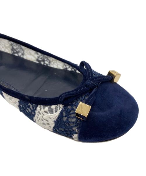 LOUIS VUITTON（ルイ ヴィトン）LOUIS VUITTON (ルイ ヴィトン) レースパンプス ネイビー サイズ:37Mの古着・服飾アイテム