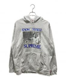 SUPREME（シュプリーム）の古着「KNOW THYSELF HOODED SWEATSHIRT」｜グレー