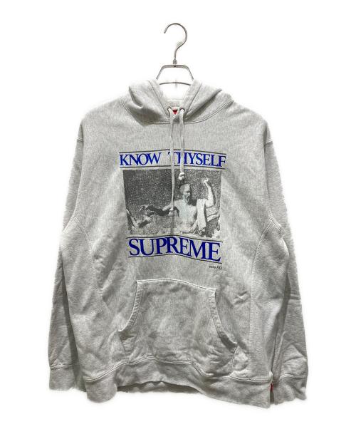 SUPREME（シュプリーム）Supreme (シュプリーム) KNOW THYSELF HOODED SWEATSHIRT グレー サイズ:XLの古着・服飾アイテム