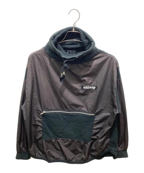 stussy（ステューシー）stussy (ステューシー) ナイロンハイネックカットソー ブラウン サイズ:Mの古着・服飾アイテム