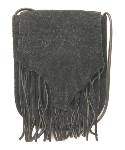 5525gallery（ゴーゴーニーゴーギャラリー）5525gallery (ゴーゴーニーゴーギャラリー) MIYAGIHIDETAKA (ミヤギヒデタカ) フリンジショルダーバッグ ブラックの古着・服飾アイテム