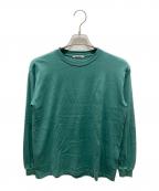 AURALEEオーラリー）の古着「LUSTER PLAITING L/S TEE」｜グリーン