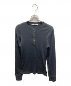 formeフォルメ）の古着「ヘンリーネックニット」｜ブラック