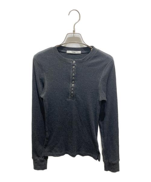 forme（フォルメ）forme (フォルメ) ヘンリーネックニット ブラック サイズ:Fの古着・服飾アイテム