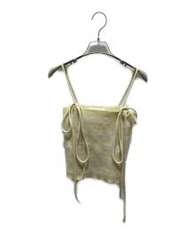 Ron Herman×extreme cashmere（ロンハーマン×エクストリーム カシミア）の古着「カシミヤ混ボーダービスチェ」｜イエロー