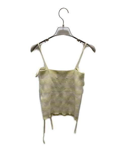 Ron Herman（ロンハーマン）Ron Herman (ロンハーマン) extreme cashmere (エクストリーム カシミア) カシミヤ混ボーダービスチェ イエロー サイズ:記載無しの為実寸参照の古着・服飾アイテム