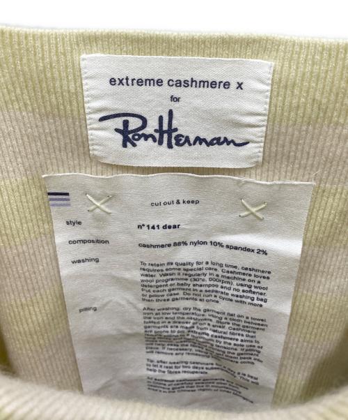 Ron Herman（ロンハーマン）Ron Herman (ロンハーマン) extreme cashmere (エクストリーム カシミア) カシミヤ混ボーダービスチェ イエロー サイズ:記載無しの為実寸参照の古着・服飾アイテム