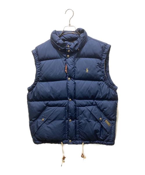 POLO RALPH LAUREN（ポロ・ラルフローレン）POLO RALPH LAUREN (ポロ・ラルフローレン) フーデッドダウンベスト ネイビー サイズ:Lの古着・服飾アイテム