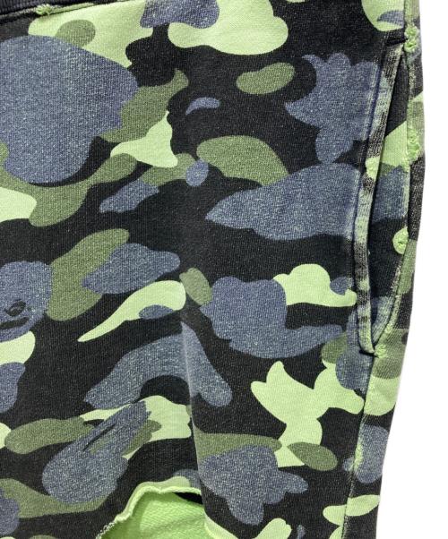 A BATHING APE（ア ベイシング エイプ）A BATHING APE (ア ベイシング エイプ) Neon 1st Camo Sweatpants Green/Black Green/Black サイズ:Lの古着・服飾アイテム