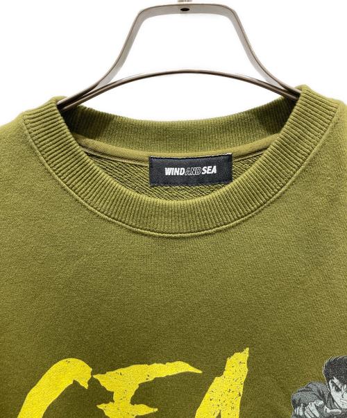 WIND AND SEA（ウィンダンシー）WIND AND SEA (ウィンダンシー) クルーネックスウェット グリーン サイズ:Sの古着・服飾アイテム