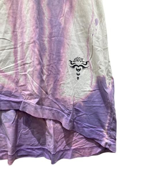 DIESEL（ディーゼル）DIESEL (ディーゼル) Tie Dye Effect Oversized D-EXTRA-A1 Tee Dress パープル サイズ:XXSの古着・服飾アイテム