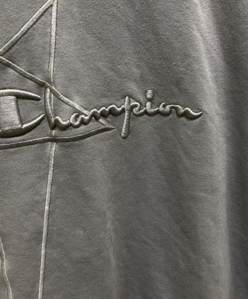 RICK OWENS（リックオウエンス）RICK OWENS (リックオウエンス) Champion (チャンピオン) プルオーバー スウェット グレー サイズ:Ｌの古着・服飾アイテム