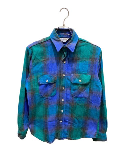 FIVE BROTHER（ファイブブラザー）FIVE BROTHER (ファイブブラザー) ネルシャツ ブルー サイズ:Mの古着・服飾アイテム