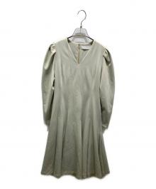 CELFORD（セルフォード）の古着「ロングスリーブポンチワンピース」｜黄緑